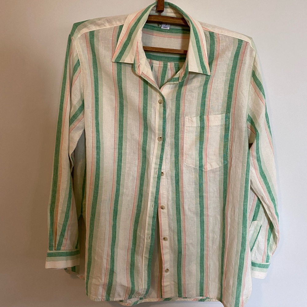 Old Navy linen striped shirt